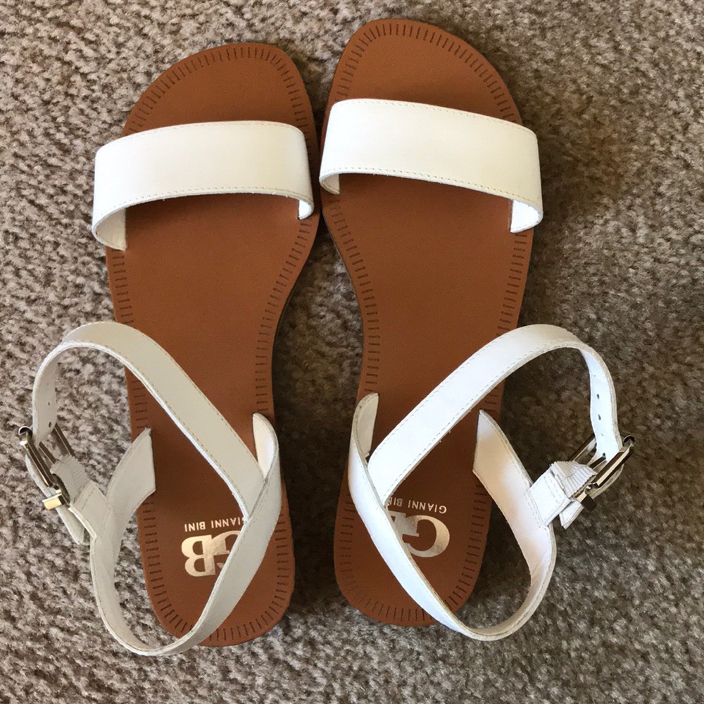 White sandals